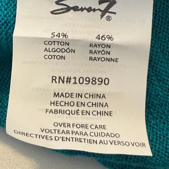 Melissa McCarthy Seven7 Cardigan Sweater Long Open Turquoise Size M NWT Casual - Picture 13 of 15